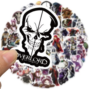 Pack of 50 Japan Anime Cartoon Overlord Stickers for Water Bottles Teens Bicycles Guitar Phone Laptop Decals Skateboard