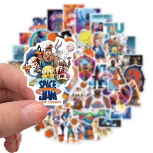 Pack of 50 Space Jam A New Legacy Cartoon Basketball Movie Stickers for Water Bottles Teens Bicycles Guitar Phone Laptop Decals Skateboard