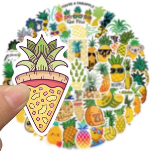 Pack of 50 Cute Funny Pineapple P2 Cartoon Stickers for Water Bottles Teens Bicycles Guitar Phone Laptop Decals Sticker Skateboard
