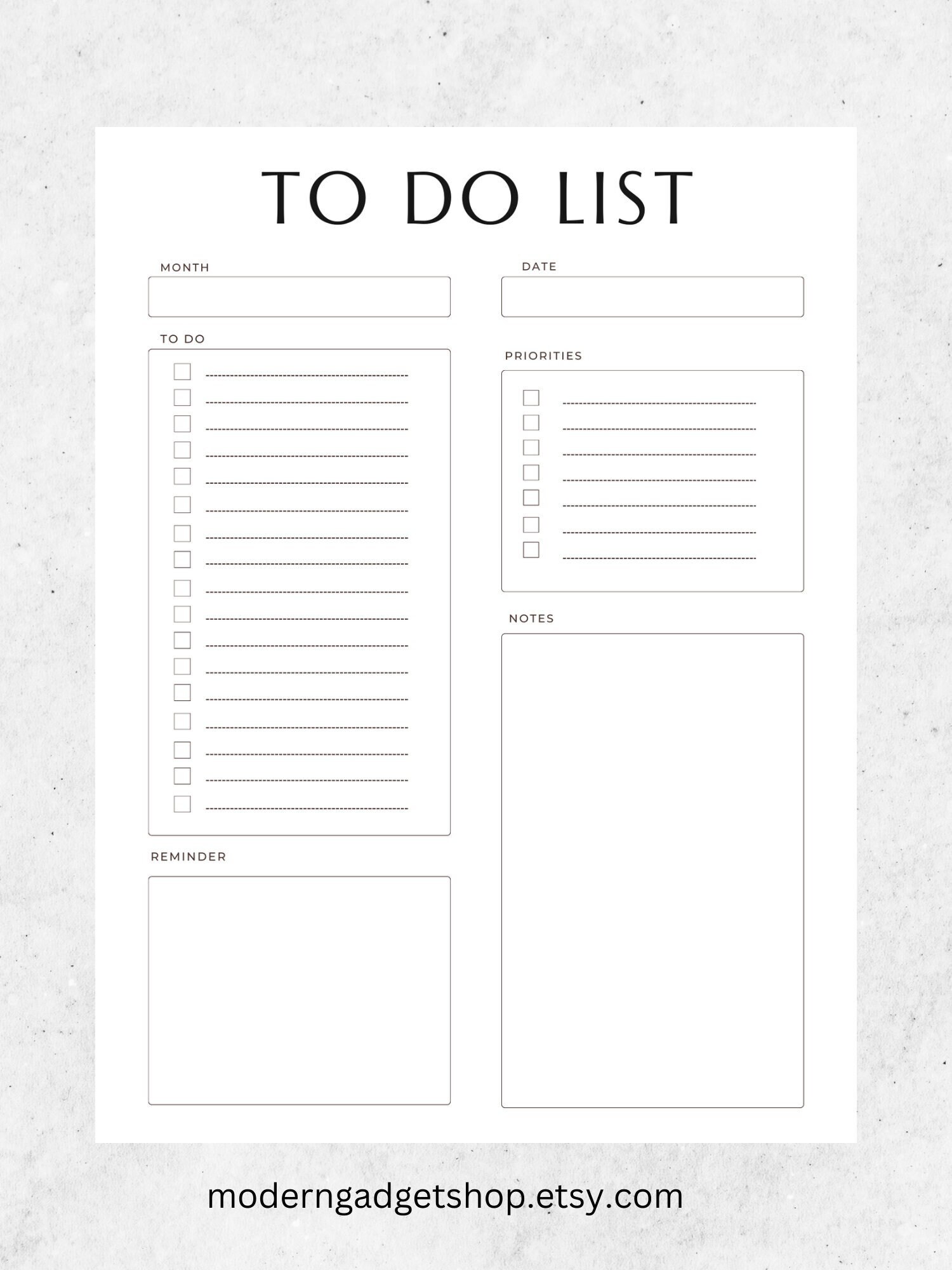 Printable to Do List Template. Editable PDF Word Google - Etsy