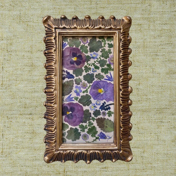 Herbarium Art | Framed Botanical Art | Pressed Flowers | Floral Wall Decor | Botanical Decor