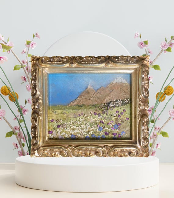 Pressed Flower Art | Wildflower Prairie | Pressed Flower Wall Art | Handmade Artwork | Oshibana Art