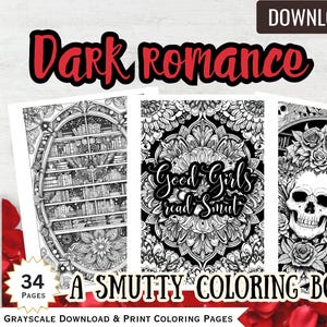 Dark Romance A Smutty Coloring Book Digital Good Girl Adult Digital Printable Coloring Sheets Digital Coloring Pages Instant Download