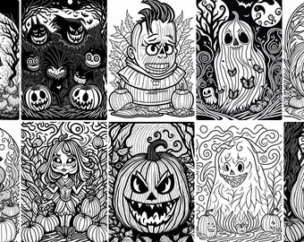 Halloween Coloring Books for Kids - Pack of 12-5es x 7es Mini Colori ·  Art Creativity