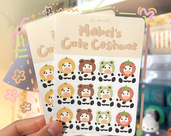 Mabel’s Süßes Kostüm Sticker Bogen | Niedliche Aufkleber | Kawaii Aufkleber | Planer Aufkleber | Aufkleber | Bullet Journal Aufkleber |