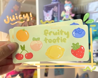 Arkusz naklejek Fruity Tootie | Naklejki owocowe | Słodkie naklejki | Naklejki | Arkusze naklejek | Naklejki do Bullet Journal | Naklejki do planera |