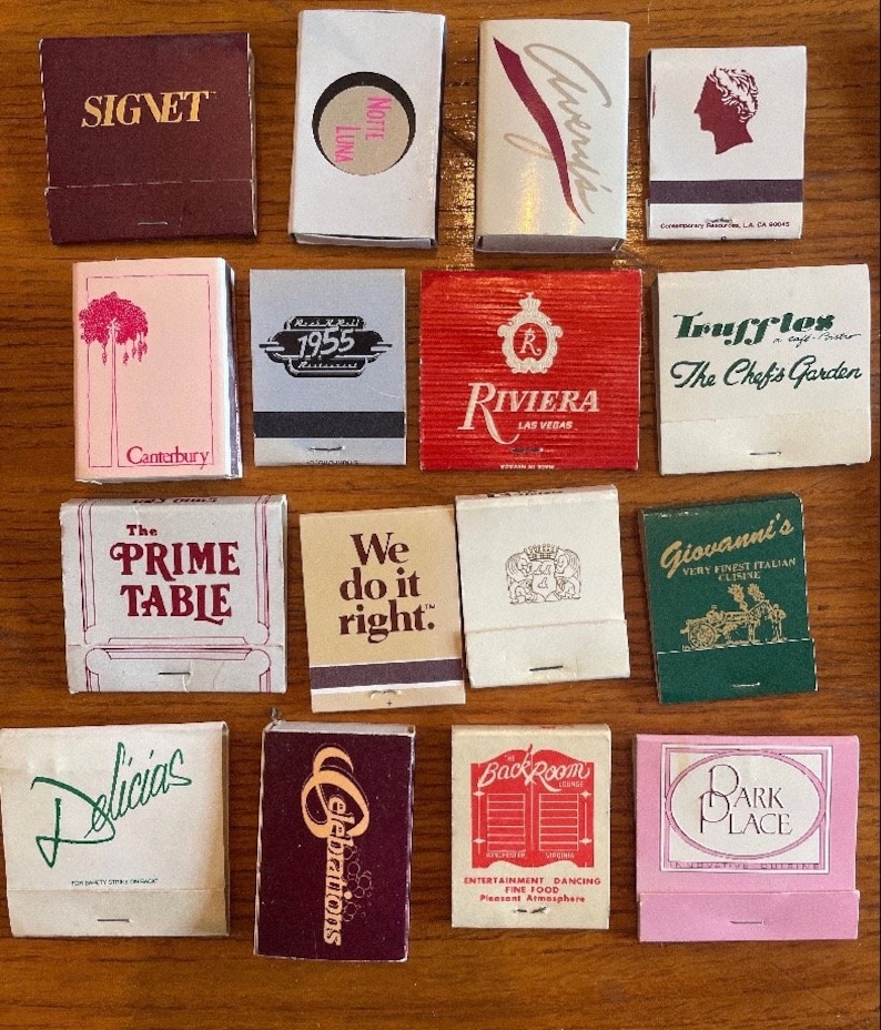 Lot of Vintage Matchbooks Etsy