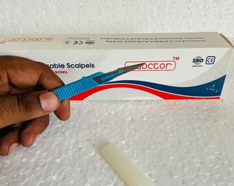 10 PCS Disposable Scalpel Blades #11 More Precision Tool Scalpel Blades for craft designing, Clay designing, wooden designing etc.