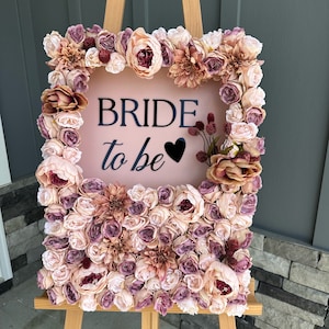 Reverse Flower Box Welcome Sign, Flower Sign, Wedding Welcome Sign, Floral Wedding Sign