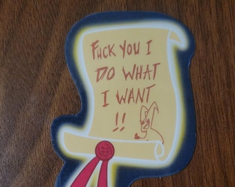 I Do What I Want Adam Sticker | Hazbin Hotel Sticker | Gloss Sticker | Adam Angel Fanart