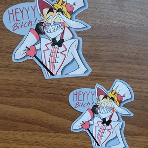 Sticker Heyy Heyyy Bitch Lucifer Sticker | Hazbin Hotel Sticker | Gloss Sticker ...