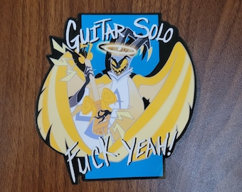 Guitar Solo Adam Sticker | Hazbin Hotel Sticker | Gloss Vinyl Sticker | Adam Angel Fanart