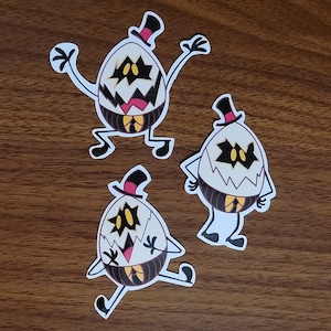 Egg Minions | Egg Boys Stickers | Hazbin Hotel Sticker | Gloss Sticker | Sir Pentious Egg Minions Fanart