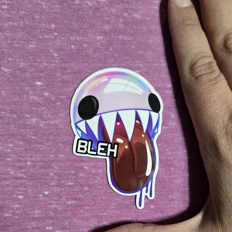 Bleh Tongue Bubble Sticker | the Amazing Digital Circus Sticker | Gloss ...