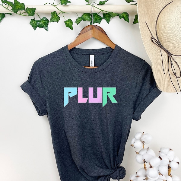 Plur Rave T Shirts Men, Women| Peace Love Unity Respect|Music Festival Outfits Wear| Master Clothes| EDM Bass Techno psy goa| Hardstyle