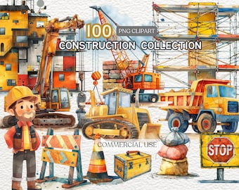 Construction Clipart |  Construction png | Dump Truck Clipart | Cricut Excavator | Construction Truck | Construction Vehicle Clipart