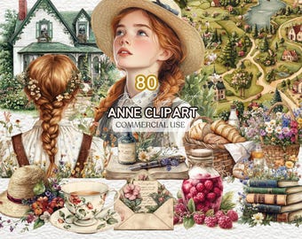 Anne of Green Gables Clipart, Anne of Green Gables PNG, Anne of Green Gables-serie, Anne of Avonlea, Anne Shirley, Anne of Green Gables Art