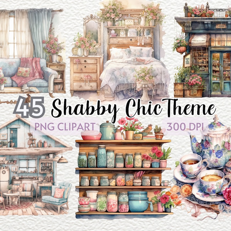 Shabby Chic Clipart - Etsy