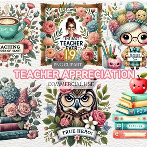Teacher Appreciation Clipart, Teacher Clipart,  Back To School Clipart, School Clipart Borders, Teacher Life Png, Perfect Teacher Gift