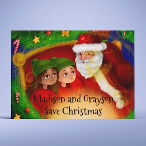 Sauvons Noël - Livre de Noël personnalisé - Ajoutez jusqu'à trois enfants