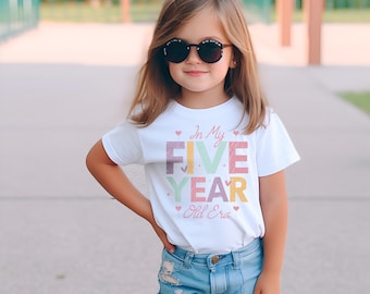 Tshirt époque anniversaire fille, chemise anniversaire fille personnalisée, t-shirt anniversaire fille, fêtarde, chemise anniversaire enfant, cadeau pour fille