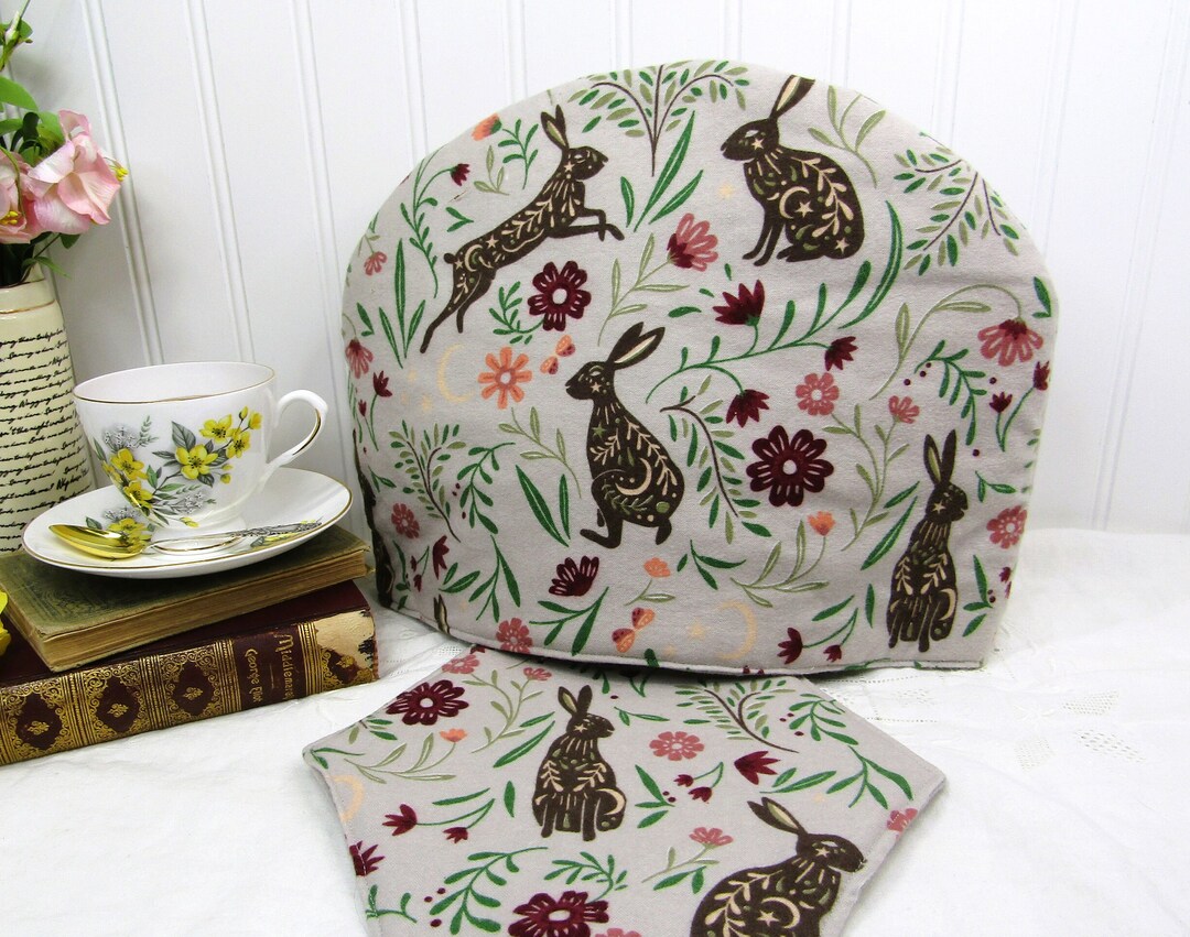 Tea Cozy Woodland Rabbit / Hare Motif Drop-over Tea Cozy With Teapot ...