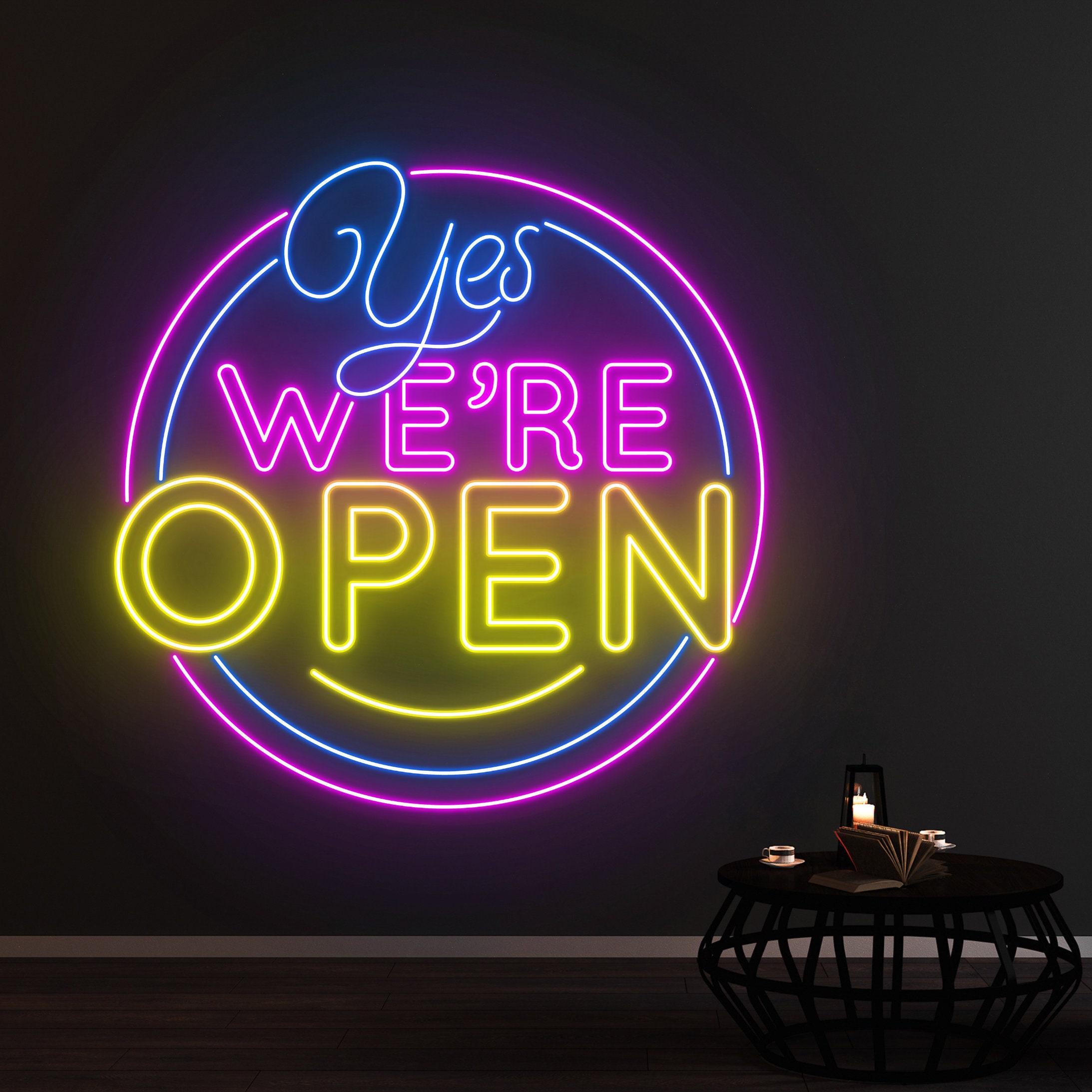 Come in We're Open Neon Sign Etsy