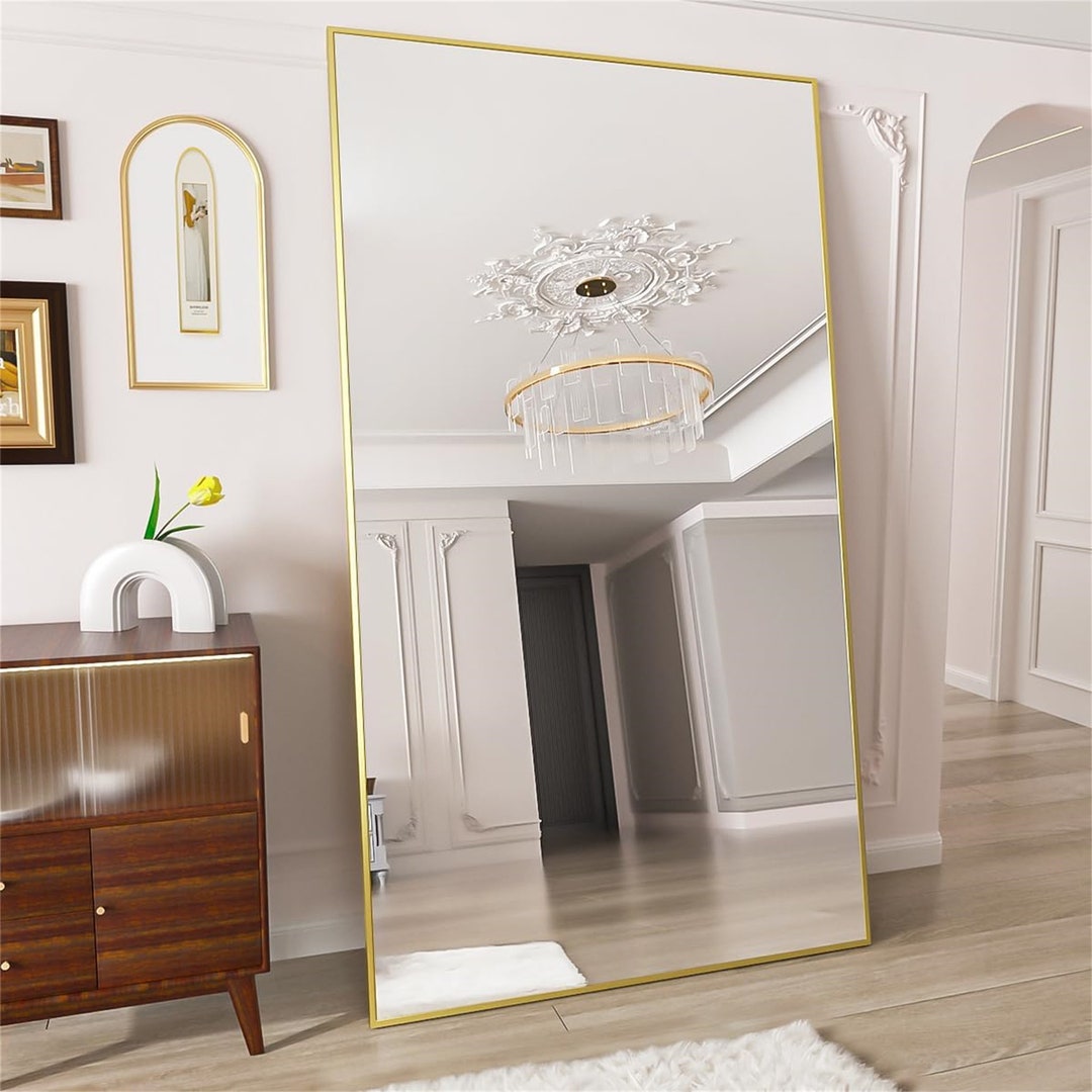 Fulllength Mirror Floor Mirror Stand Fulllength Mirror Etsy