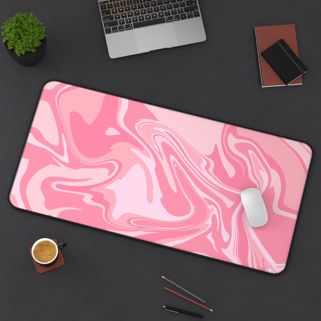 Pink Wave Gaming Mouse Pad Big Gaming Mouse Pad Desk Mat Etsy