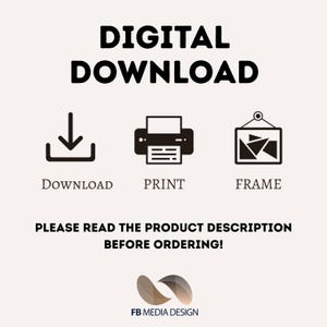 three icons representing different ways to download a product, along with a request to read the product description before ordering.