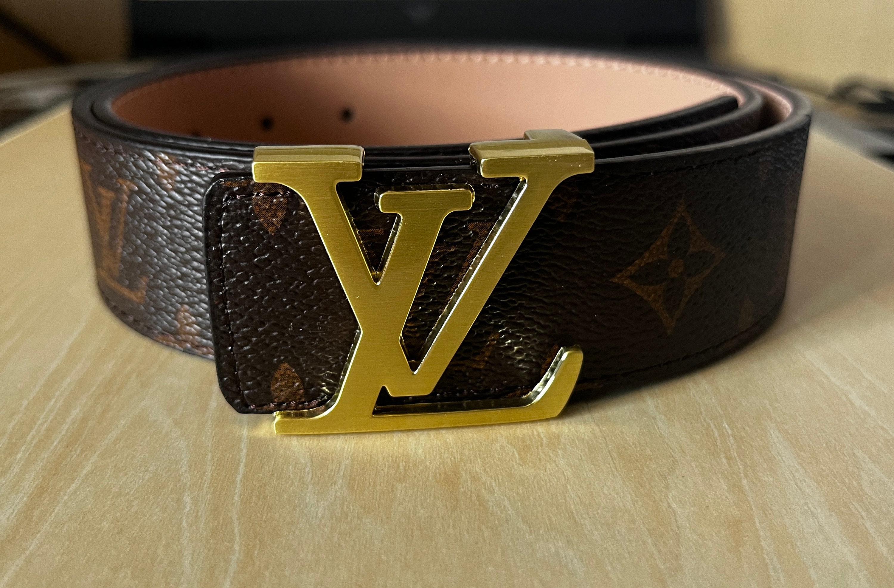 Vintage Louis Vuitton Belt28 Brown LV Beltclassic Monogram 