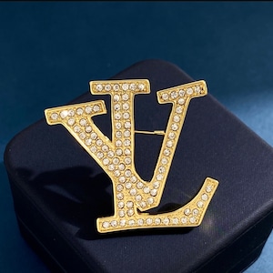 Lot 6 Vintage LV Gold Classic Metal Buttons 17mm 0,67 inch Louis Vuitton &  LABEL