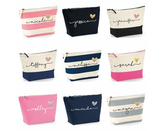 Personalized Makeup Bag, Personalized Toiletry Bag, Mothers Day Gift for Her, Personalized Gift for Mom, Grandma Gift, Nana Gift Ideas