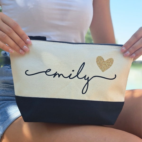 Personalized Christmas Gifts Makeup Bag for Women Personalized Gift for Teen Personalized Gifts for Her Unique Gift for Women Birthday Gift