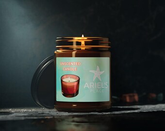 Ariel's Place Unscented Candle | Amber Jar Soy Candle