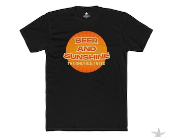 Beer and Sunshine Tee | Retro Sunburst Graphic