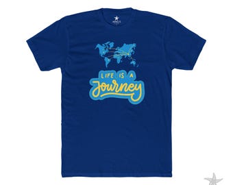 Life Is a Journey World Map T-Shirt | Travel Lover Graphic Tee