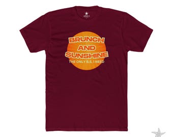 Brunch and Sunshine T-Shirt | Retro Orange Sun Graphic