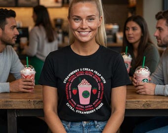 EXTRA Strawberry and Cream Frap Tee | Graphic T-Shirt | Berry Place 28 Official Merch