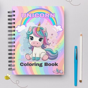 20 - PAGE BUNDLE - Unicorn Coloring Pages For Kids, Printable Coloring Pages, Kids Coloring Pages, Girls Coloring Pages, Unicorn Sheets