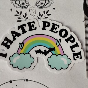 Vinylsticker - Ik haat mensen afbeelding 2