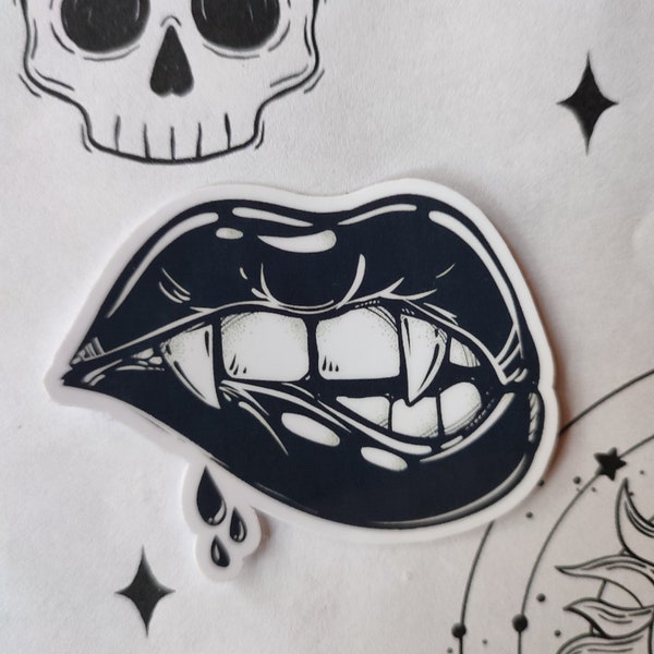 Vinyl Sticker- Vampire Lips