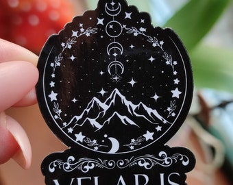 Adesivo de vinil/ Velaris/ Cidade das Estrelas/ ACOTAR/ Preto