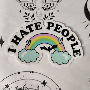 Vinyl Sticker- I Hate People