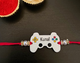 Gaming Controller Rakhi | Hand-painted | Kids Rakhi | Personalized
