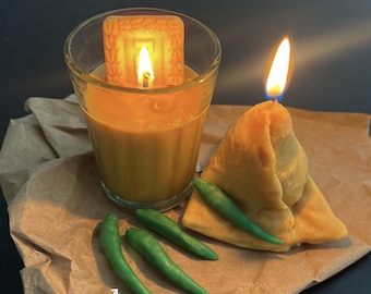 Candela Chai Samosa / Regalo Desi / Decorazione per la casa