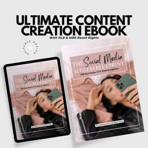 Social Media Content Planner PLR - Die 330 besten Hooks, Captions, Reels Ideen | Bearbeitbare Canva Vorlage mit MRR Wiederverkaufsrechten