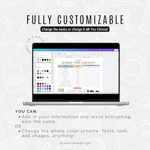 Fully customizable - add your child's name, or change the responsibilities and chores, add your routine!