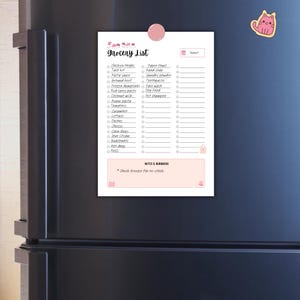 Organized grocery shopping list printable bundle to make food shopping simple and stress-free.