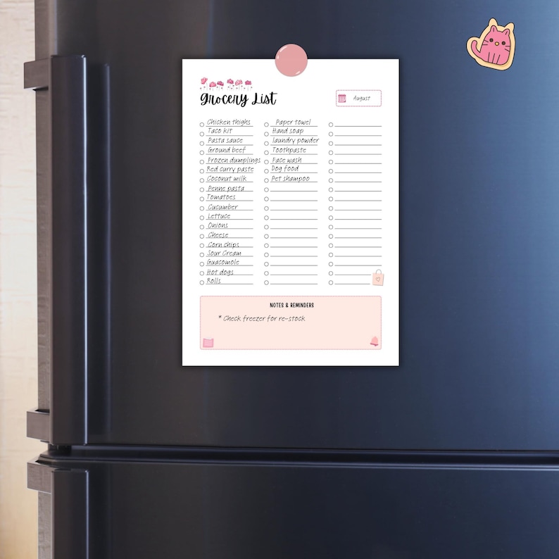 Organized grocery shopping list printable bundle to make food shopping simple and stress-free.